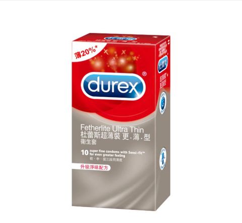 【杜蕾斯Durex】超薄裝更薄型保險套安全套避孕套10入