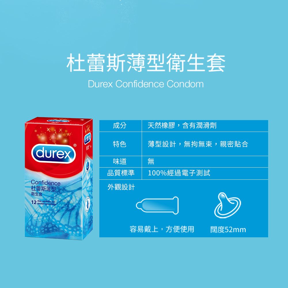 Durex 杜蕾斯 薄型裝衛生套12入x2盒(共24入)