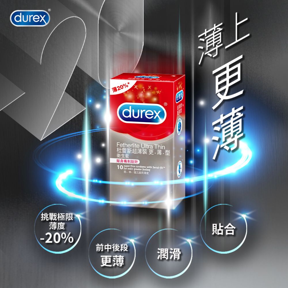 Durex 杜蕾斯 超薄裝更薄型衛生套 3入x2盒(共6入)