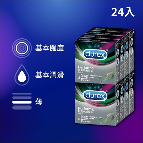 Durex 杜蕾斯 飆風碼衛生套3入x8盒(共24入)