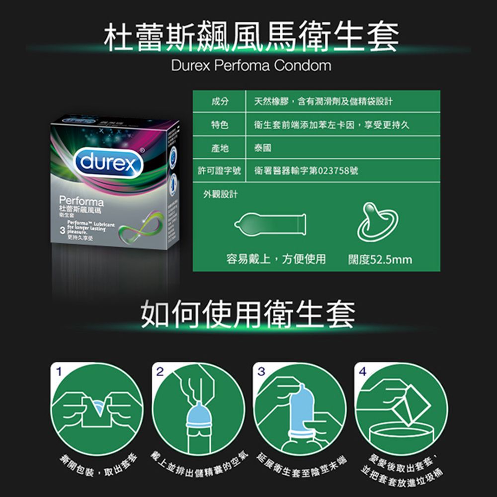 Durex 杜蕾斯 飆風碼衛生套3入x8盒(共24入)