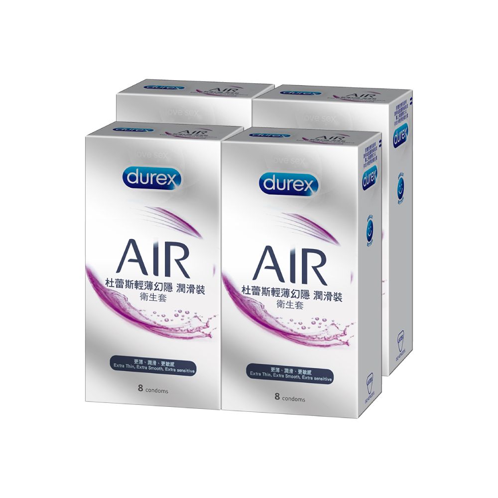 Durex 杜蕾斯 AIR輕薄幻隱潤滑裝衛生套8入x4盒(共32入)