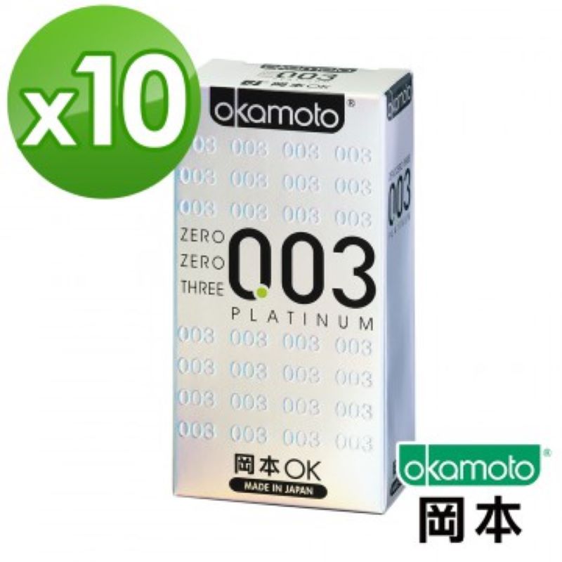 okamoto 岡本 【003】PLATINUM 極薄保險套(6入裝 白金)x6盒