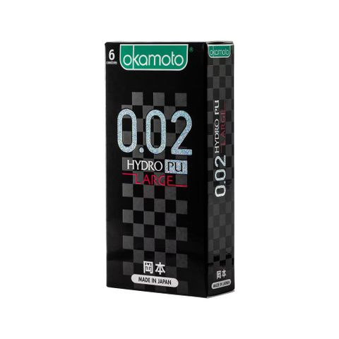 okamoto岡本 002L水感勁薄L大尺碼保險套6入裝