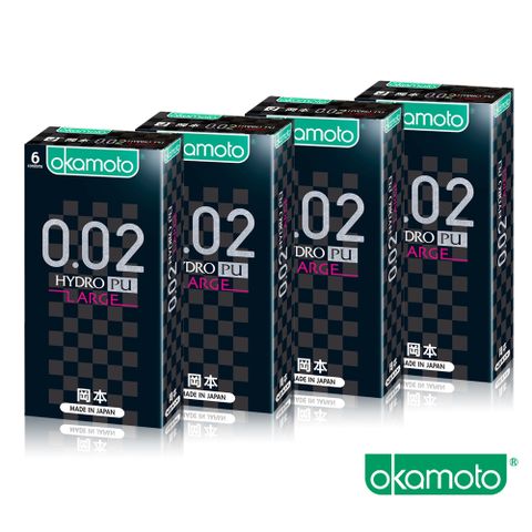 岡本okamoto 002 Hydro水感勁薄加大碼(6片裝/盒)X4入組