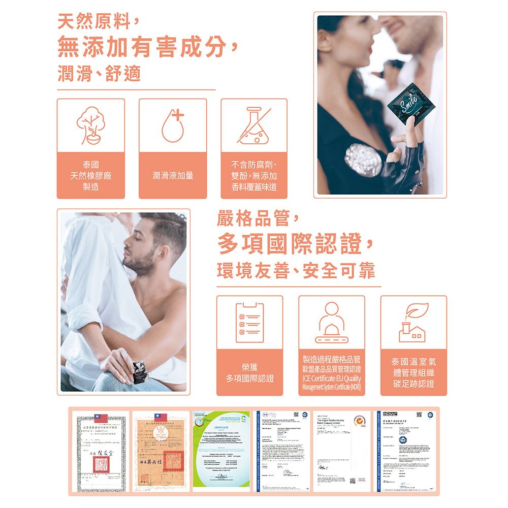 SMILE 史邁爾 三合一衛生套保險套 12入x3盒