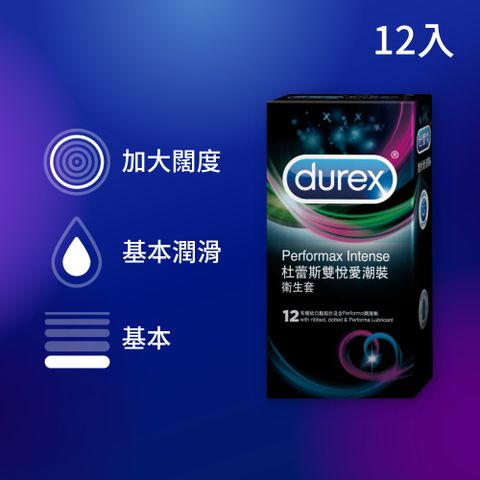 Durex 杜蕾斯 雙悅愛潮裝保險套12入