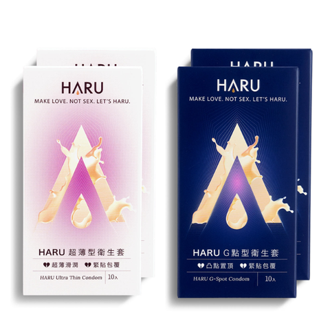 HARU 永不嫌累保險套組 經典款 G點型+超薄型 40入組