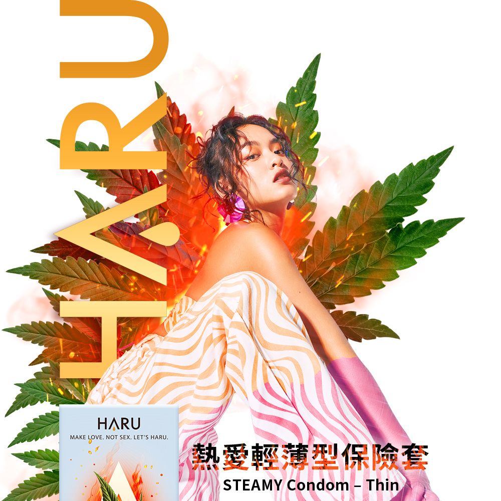 HARUMAKE LOVE NOT SEX LETS HARU熱愛保險套STEAMY Condom  Thin