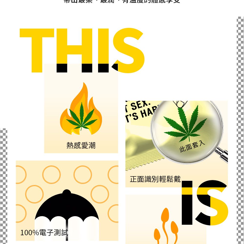 取 取 子又THIS100%電子測試熱感愛潮 SEX. HAPE正面識別輕鬆戴此套入