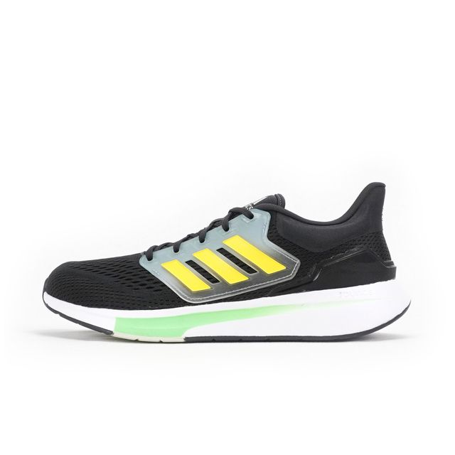 adidas 愛迪達  EQ21 Run [GW6726] 男 慢跑鞋 運動 休閒 避震 透氣 路跑 回彈 緩震  黑 黃