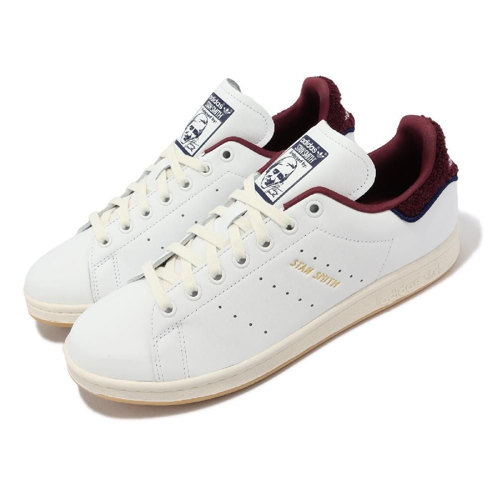 adidas 愛迪達休閒鞋Stan Smith 白酒紅男鞋毛巾布膠底史密斯FZ6429