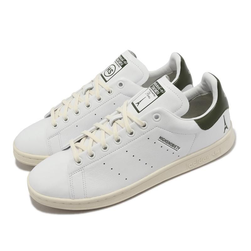 adidas 愛迪達x Highsnobiety Stan Smith 男鞋女鞋白綠聯名小白鞋奶油