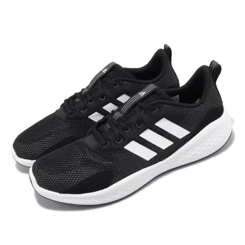 ADIDAS 愛迪達 慢跑鞋 Fluidflow 3.0 男鞋 黑 白 基本款 緩衝 運動鞋 環保材質 IG9835