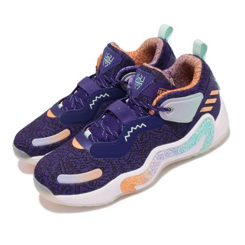 adidas 籃球鞋 D.O.N. Issue 3 GCA 男鞋 愛迪達 避震 包覆 米契爾 運動 球鞋 紫 白 GV7264