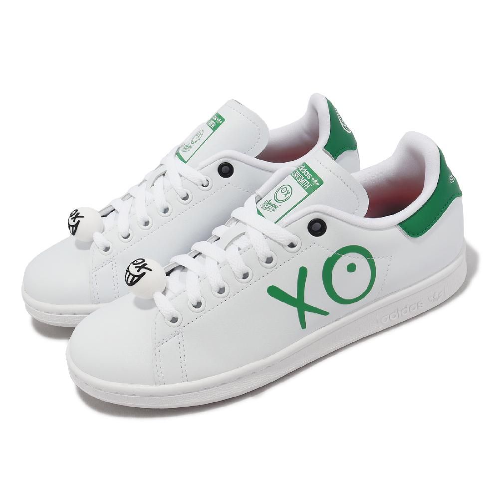 ADIDAS 愛迪達   x Andre Saraiva 休閒鞋 Stan Smith 男女鞋 白 綠 皮革 塗鴉 HQ6862