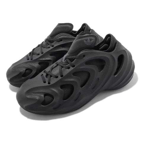 adidas 愛迪達 休閒鞋 adiFOM Q 男鞋 碳黑 鏤空 洞洞鞋 襪套 可拆 三葉草 IE7449