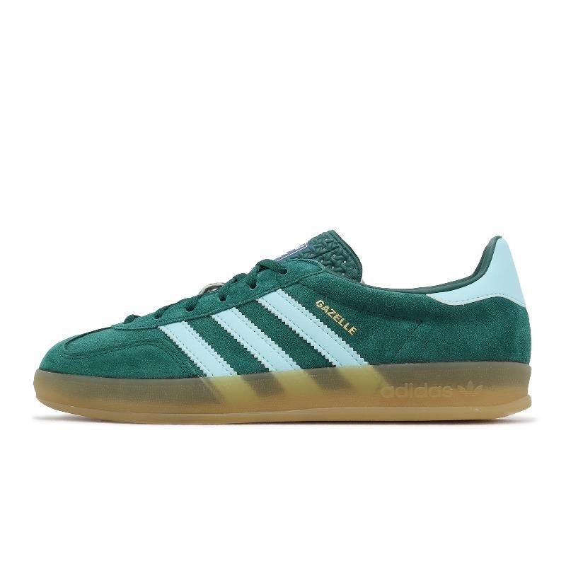 adidas 愛迪達休閒鞋Gazelle Indoor 綠藍男鞋女鞋復古膠底麂皮IG9979