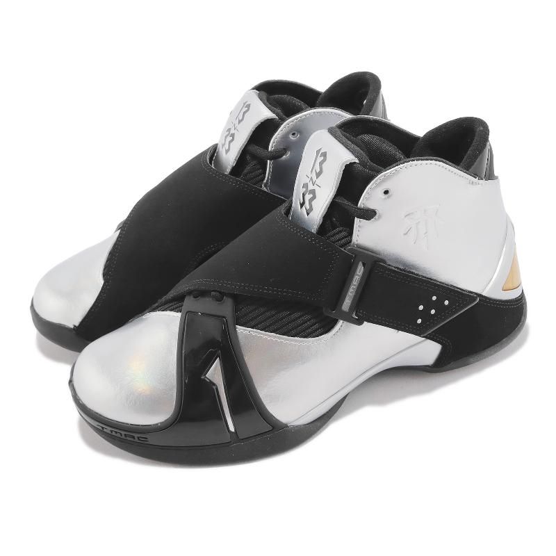 adidas 愛迪達籃球鞋T-MAC 5 男鞋銀黑金屬緩震抗扭麥格瑞迪FZ6228