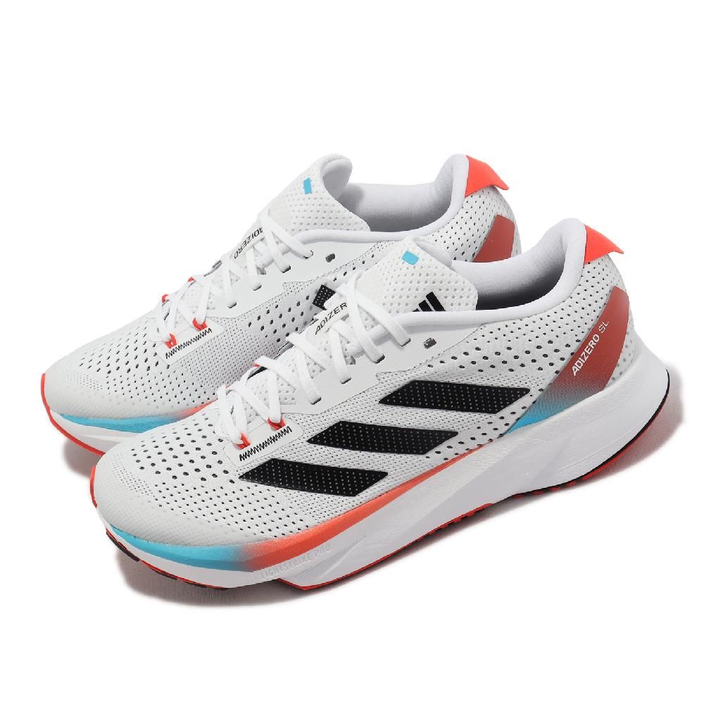 adidas 愛迪達慢跑鞋Adizero SL 男鞋女鞋白黑緩震運動鞋路跑ID6924