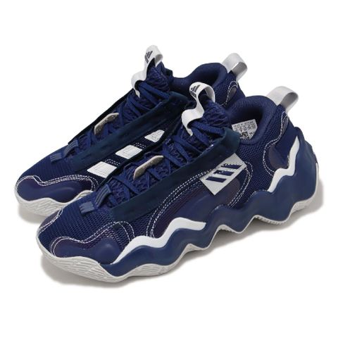 adidas 愛迪達 籃球鞋 Exhibit B Team Navy 藍 白 波浪紋 男鞋 緩震 GZ2386