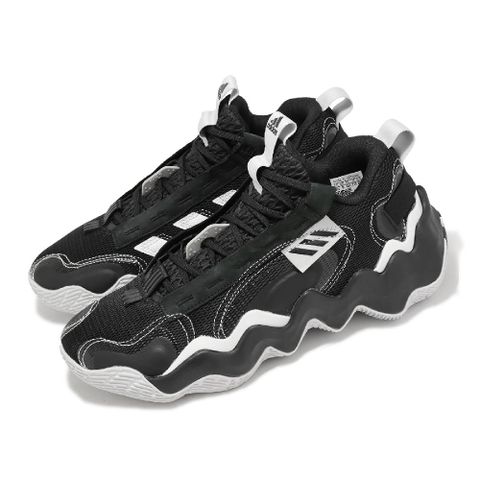 adidas 愛迪達 籃球鞋 Exhibit B 男鞋 黑 白 緩震 復古 波浪底 運動鞋 GZ2382