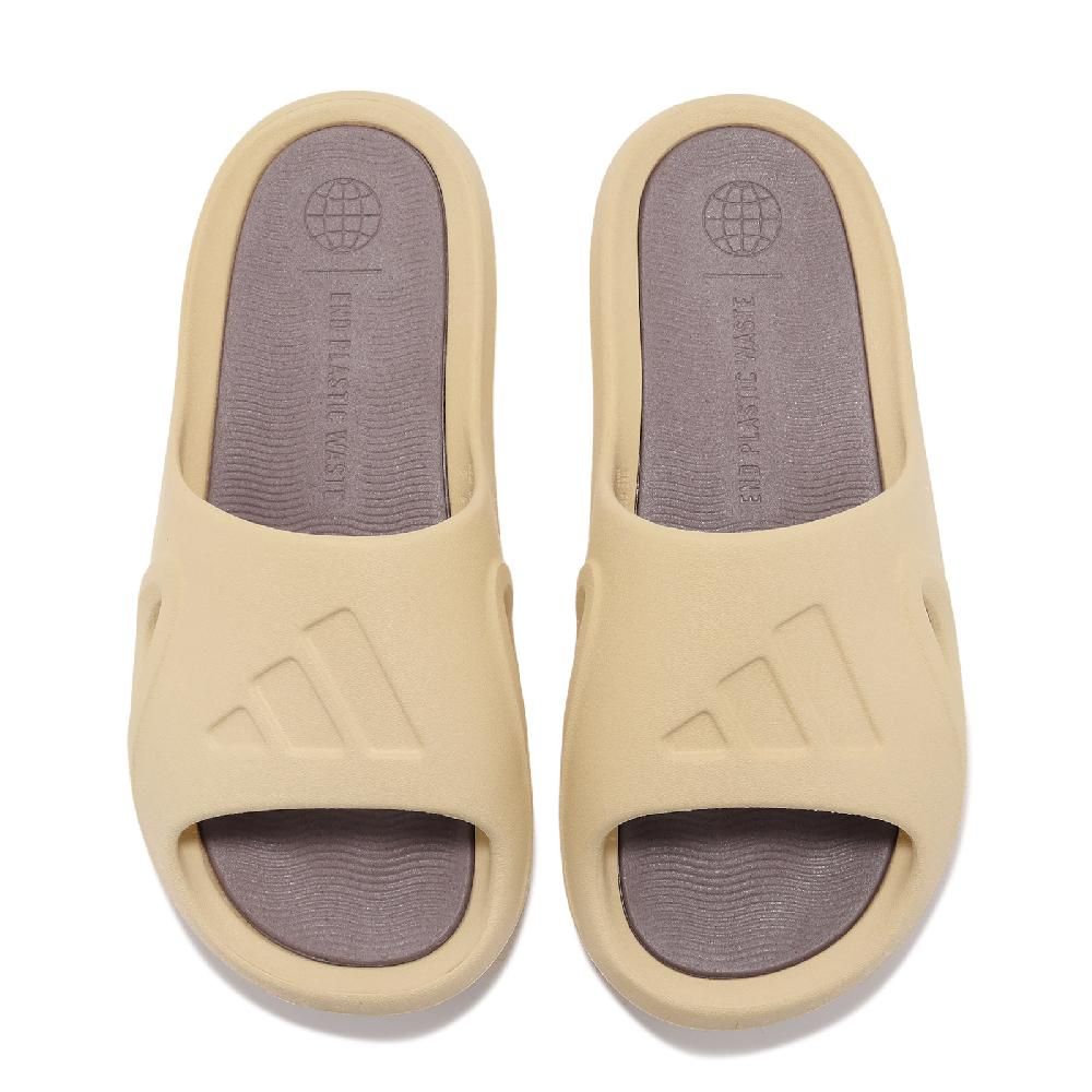 ADIDAS 愛迪達   拖鞋 Adicane Slide 男鞋 女鞋 米白 棕 一體式 軟底 環保材質 涼拖鞋  HP9415