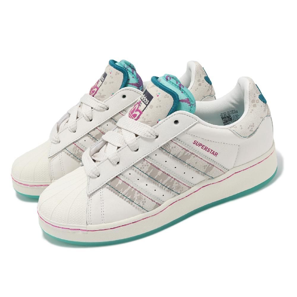 ADIDAS 愛迪達   X Fefei Ruan 休閒鞋 Superstar XLG 男鞋 女鞋 白綠 龍年 CNY  ID1140