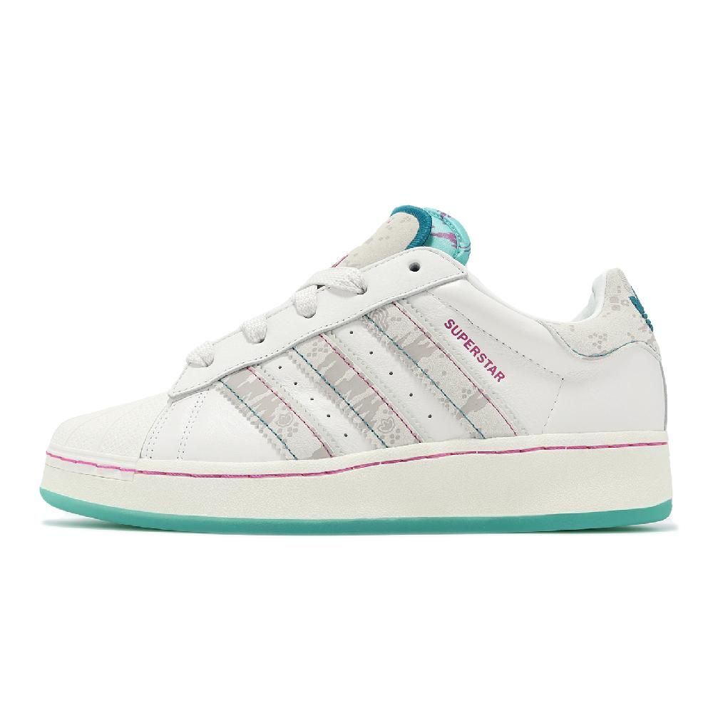 ADIDAS 愛迪達   X Fefei Ruan 休閒鞋 Superstar XLG 男鞋 女鞋 白綠 龍年 CNY  ID1140