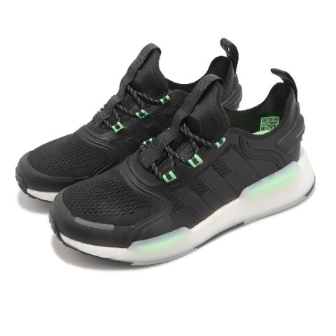 adidas 愛迪達 慢跑鞋 NMD_V3 男鞋 黑 綠 Boost 緩震 反光 運動鞋 三葉草 GX2084