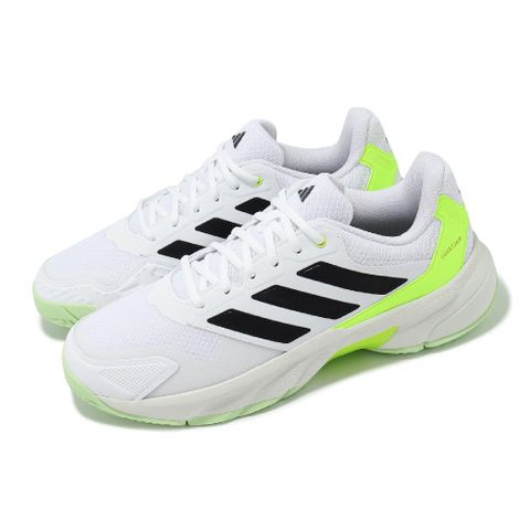 adidas 愛迪達 網球鞋 CourtJam Control 3 M 男鞋 白 綠 緩震 輕量 抓地 運動鞋 IF0459