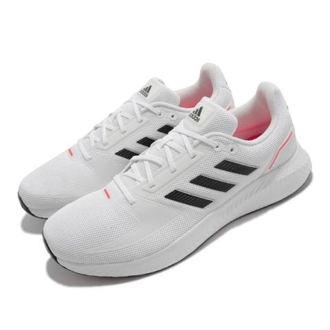 adidas 愛迪達 慢跑鞋 Runfalcon 2.0 運動 男鞋 輕量 透氣 舒適 避震 路跑 白 黑 G58098