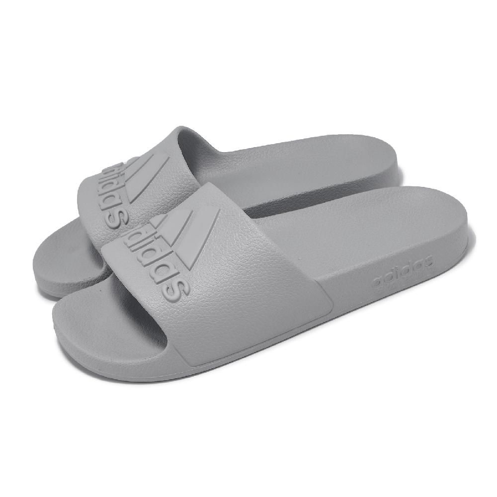 adidas 愛迪達   涼拖鞋 Adilette Aqua 男鞋 女鞋 灰 一體式 快乾 休閒鞋 IF6068