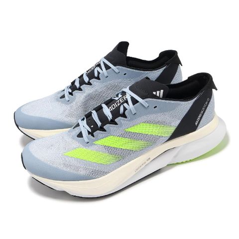 adidas 愛迪達 慢跑鞋 Adizero Boston 12 M 男鞋 灰 綠 輕量 回彈 輪胎大底 運動鞋 ID4233