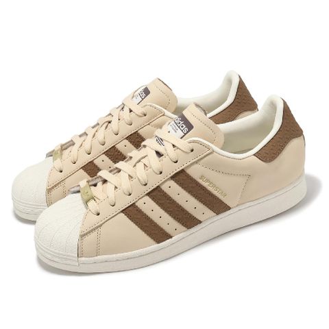 adidas 愛迪達 休閒鞋 Superstar 男鞋 女鞋 棕 米白 貝殼頭 三葉草 情侶鞋 IF1580