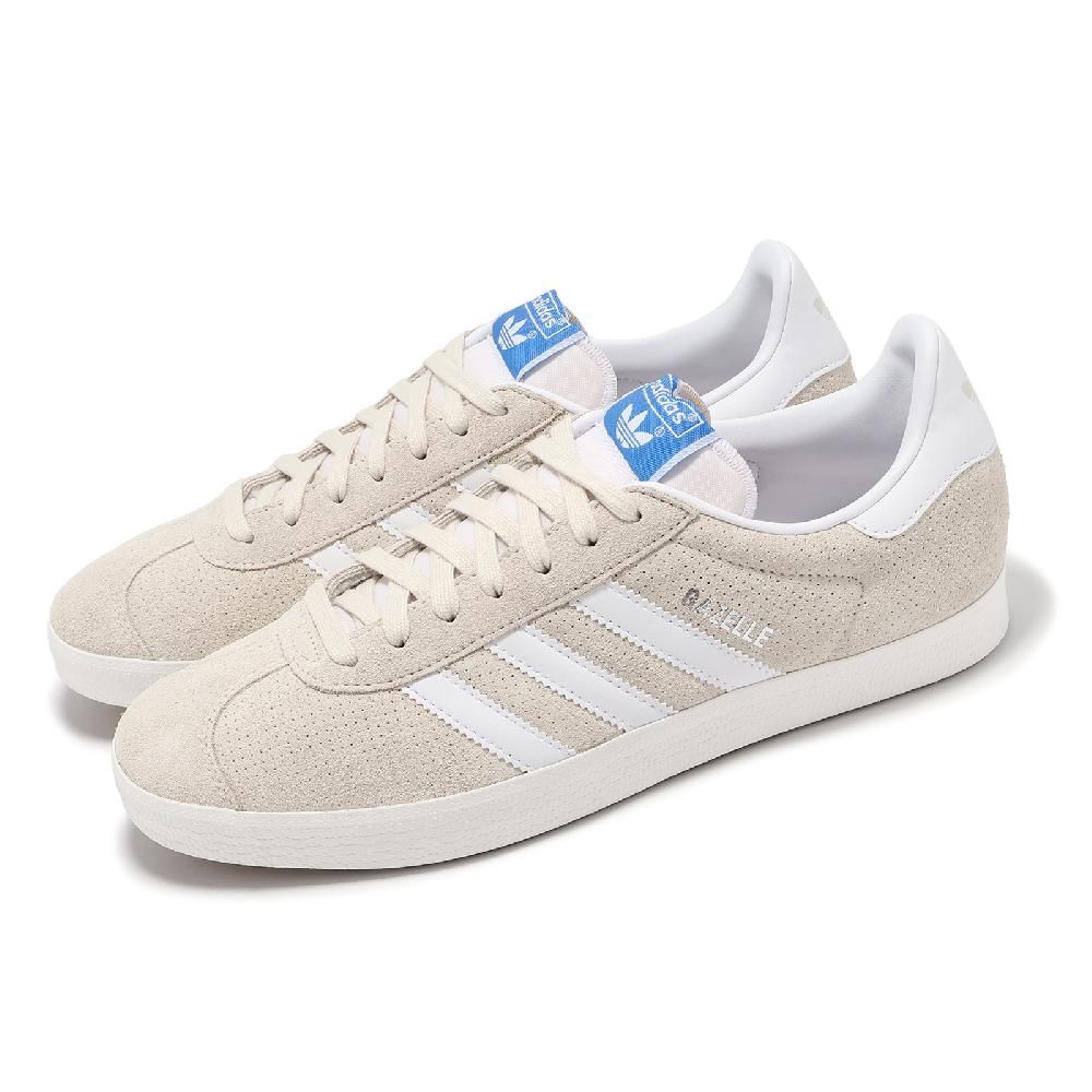 adidas 愛迪達   休閒鞋 Gazelle 男鞋 女鞋 米白 麂皮 三條紋 情侶鞋 IF3817