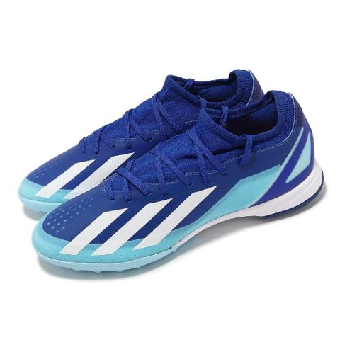 ADIDAS 愛迪達 足球鞋 X Crazyfast.3 TF 男鞋 藍 白 抓地 緩衝 短草皮 運動鞋 ID9338