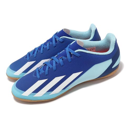 ADIDAS 愛迪達 室內足球鞋 X Crazyfast.4 IN 男鞋 藍 膠底 運動鞋 IE1585