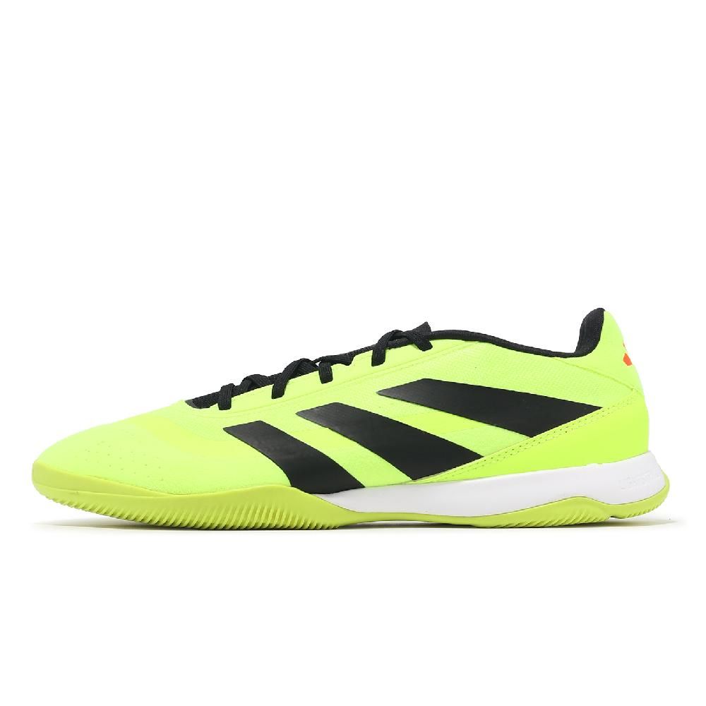adidas 愛迪達   室內足球鞋 Predator League In 螢光黃 黑 男鞋 絨面 運動鞋 抓地 IF5711