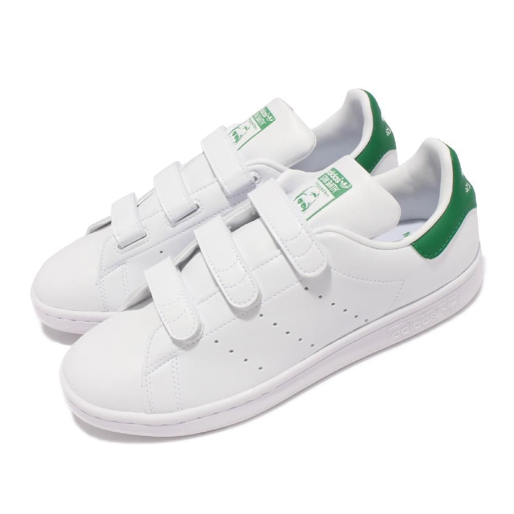 ADIDAS 愛迪達   休閒鞋 Stan Smith CF 男鞋 女鞋 白 綠 皮革 魔鬼氈 三葉草 小白鞋 FX5509