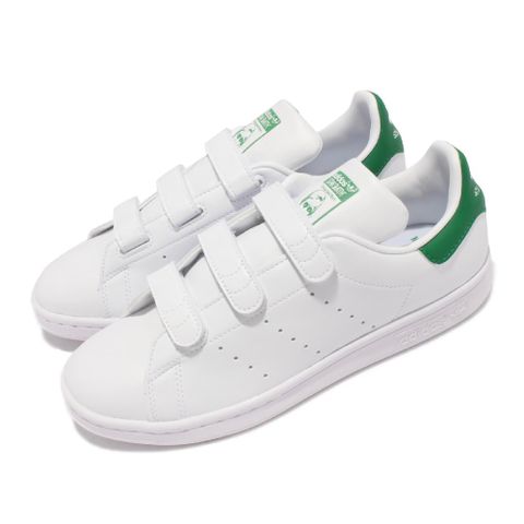 ADIDAS 愛迪達 休閒鞋 Stan Smith CF 男鞋 女鞋 白 綠 皮革 魔鬼氈 三葉草 小白鞋 FX5509