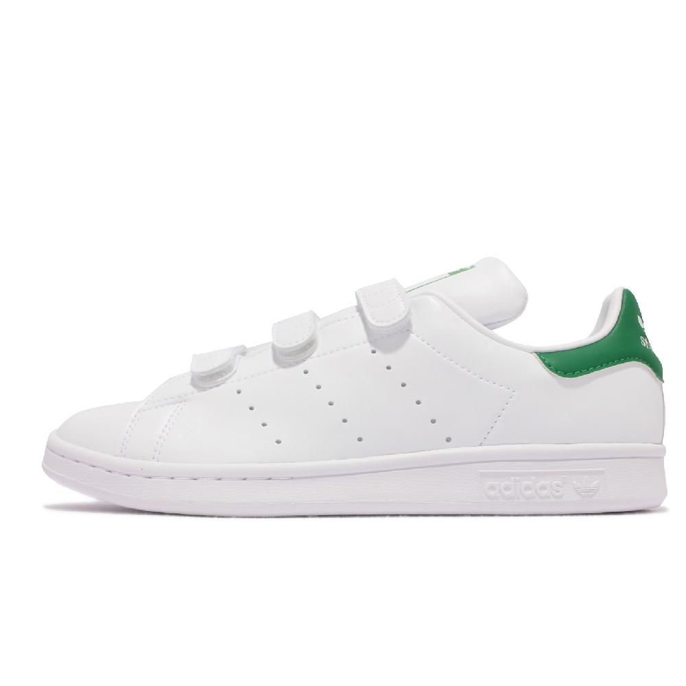 ADIDAS 愛迪達   休閒鞋 Stan Smith CF 男鞋 女鞋 白 綠 皮革 魔鬼氈 三葉草 小白鞋 FX5509