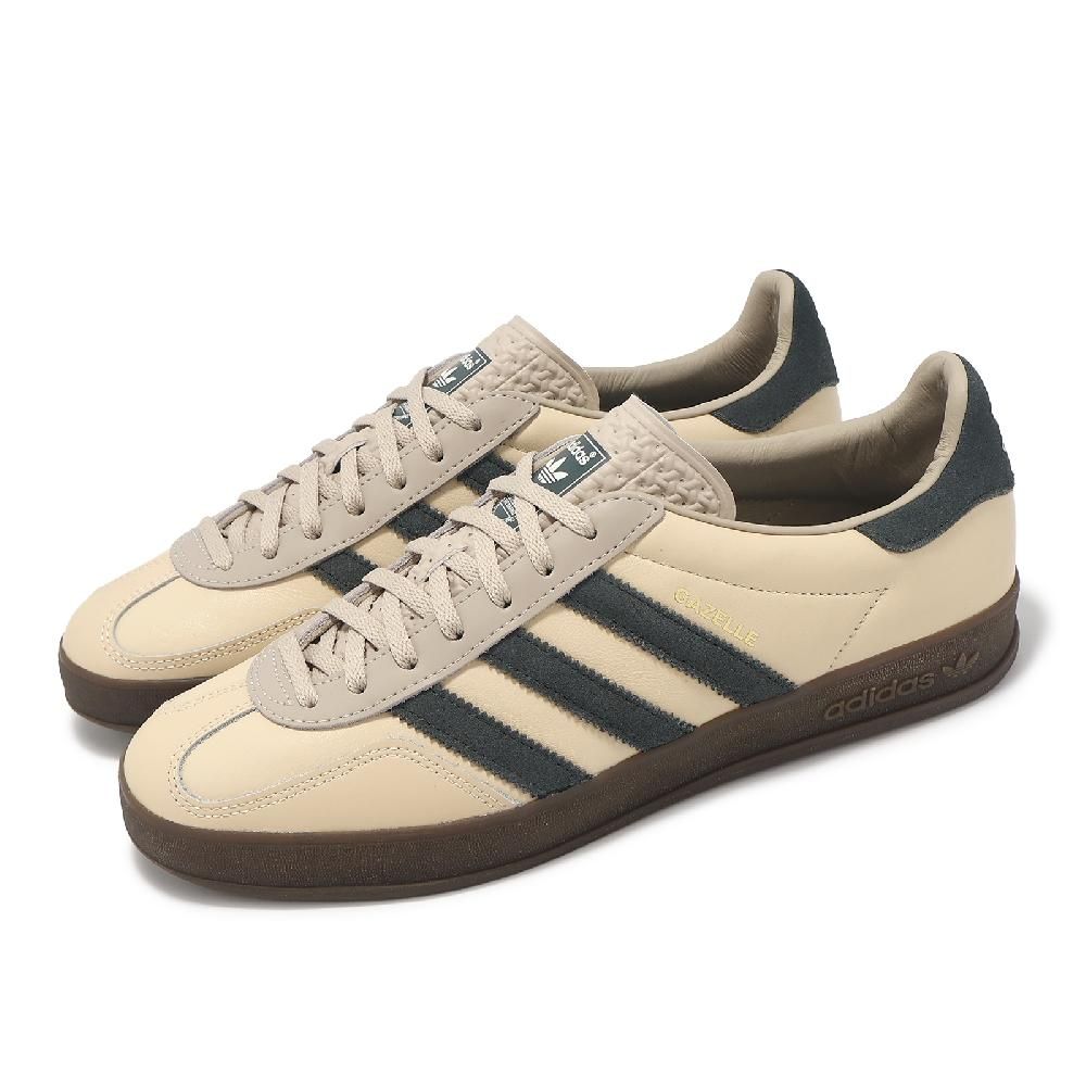 adidas 愛迪達   休閒鞋 Gazelle Indoor 男鞋 女鞋 卡其 綠 皮革 情侶鞋 JI2584