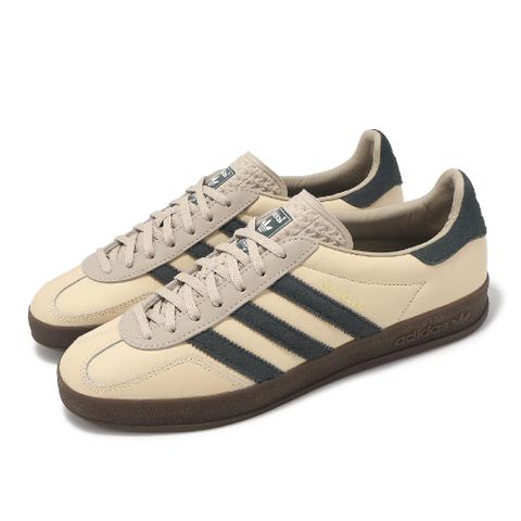 ADIDAS 愛迪達 休閒鞋 Gazelle Indoor 男鞋 女鞋 卡其 綠 皮革 情侶鞋 JI2584