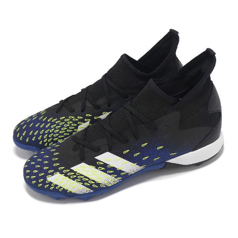 ADIDAS 愛迪達 足球鞋 Predator Freak .3 TF 男鞋 黑 藍 黃 中筒 人造草場 運動鞋 FY0623