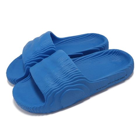 ADIDAS 愛迪達 拖鞋 Adilette 22 男鞋 藍 地形圖 緩衝 涼拖鞋 ID7956