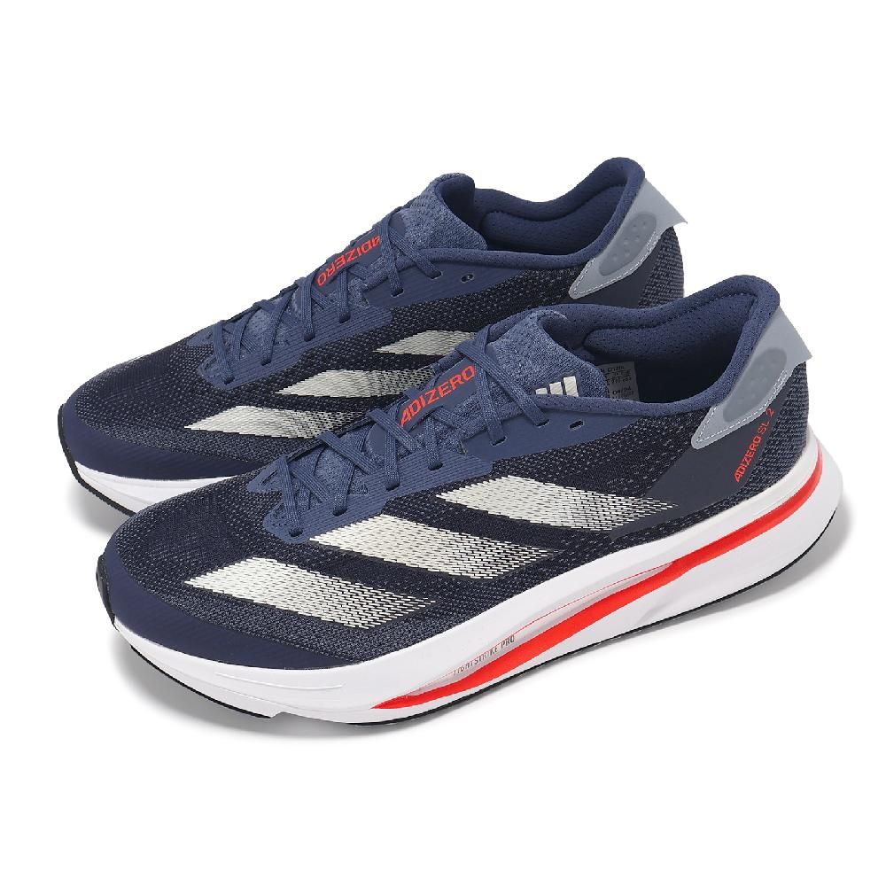 ADIDAS 愛迪達   慢跑鞋 Adizero SL2 M 藍 白 雙層中底 緩衝 運動鞋 IF1155