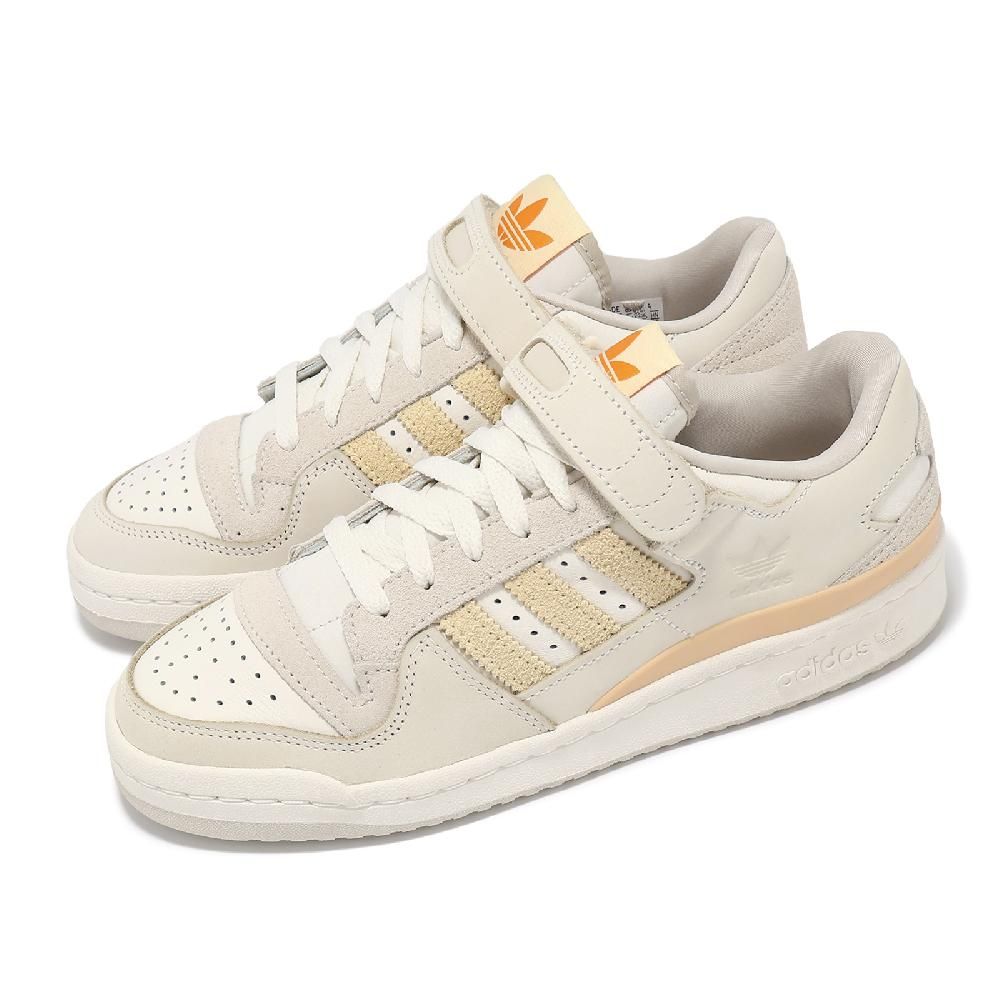 ADIDAS 愛迪達   休閒鞋 Forum 84 Low 男鞋 女鞋 米白 橘 皮革 魔鬼氈 復古 情侶鞋 HQ6332