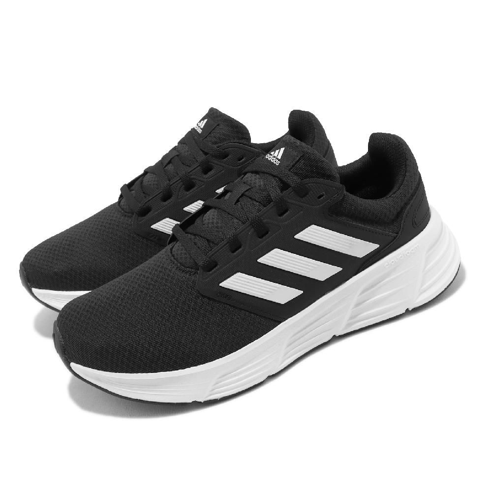 adidas 愛迪達  慢跑鞋 Galaxy 6 男鞋 黑 白 緩震 基本款 路跑 運動鞋  GW3848