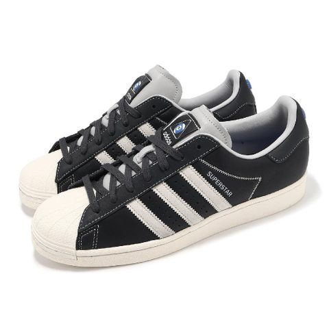 ADIDAS 愛迪達 休閒鞋 Superstar 男鞋 黑 灰 貝殼頭 三葉草 復古 IF1780